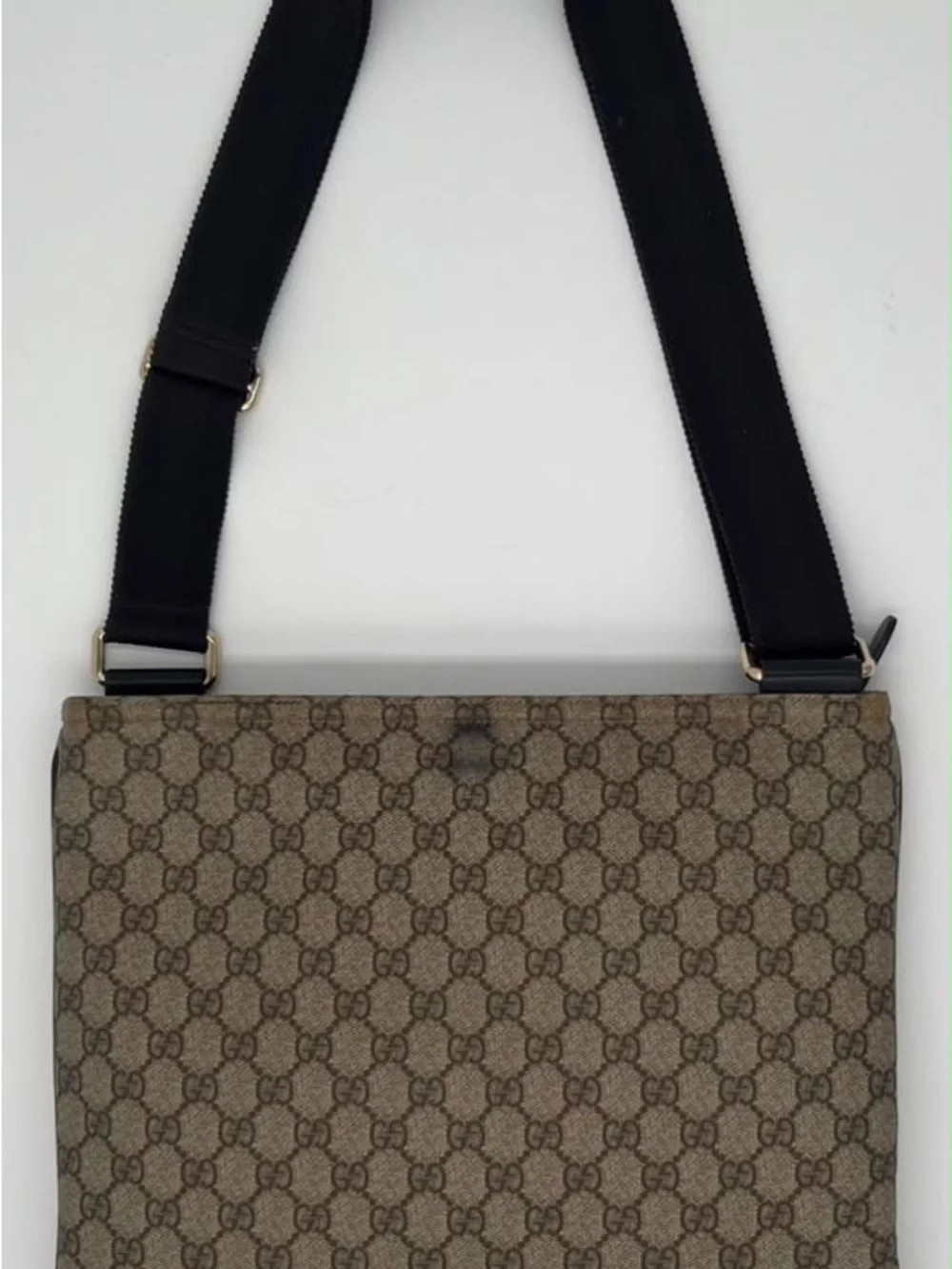 Designer Monogram Crossbody Bag in Brown